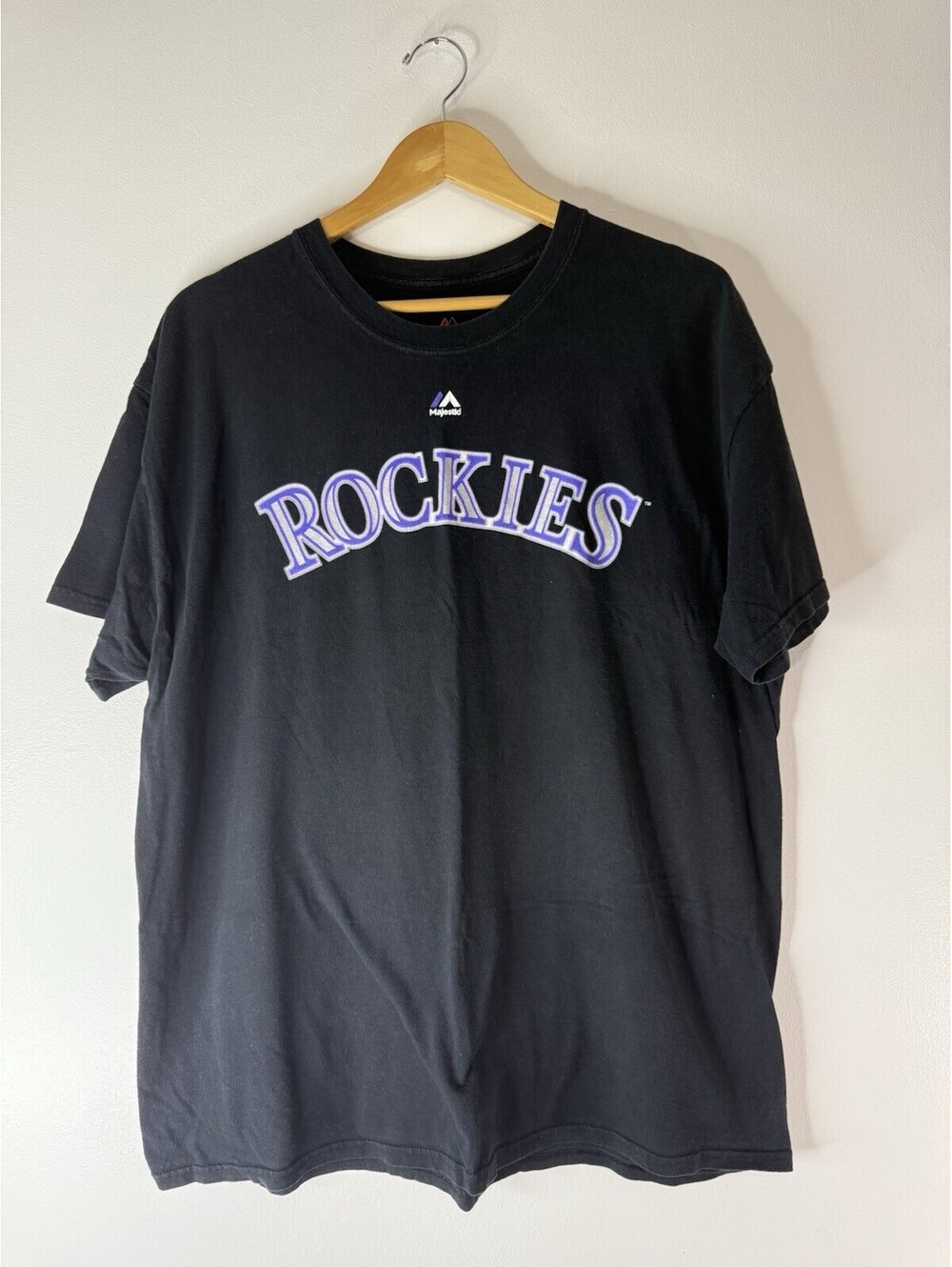 Colorado Rockies Shirt Mens XL Black MLB Baseball Nolan Arenado 28 Tee Majestic